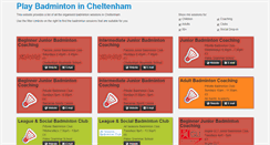 Desktop Screenshot of cheltenhambadminton.co.uk