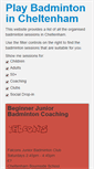 Mobile Screenshot of cheltenhambadminton.co.uk