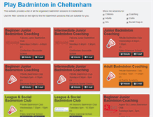 Tablet Screenshot of cheltenhambadminton.co.uk